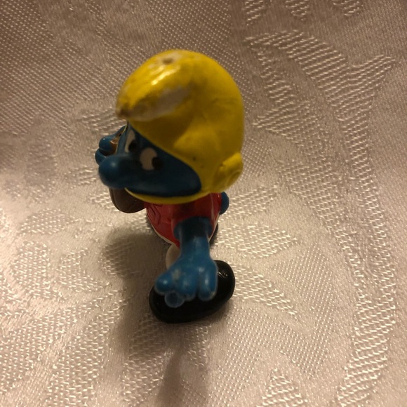 VTG 1980 "The Smurfs" Schleich "American Football" PEYO -- 1980s 2 inch / 5 cm - Picture 7 of 9